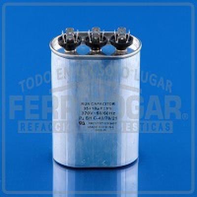 CAPACITOR AIRE ACONDICIONADO 35 Y 10 MFD 370V OVALADO