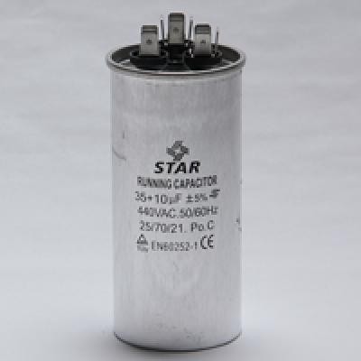 CAPACITOR AIRE ACONDICIONADO 35 Y 10 MFD 440V REDONDO