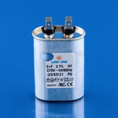 CAPACITOR AIRE ACONDICIONADO 9 MFD 370VAC OVALADO