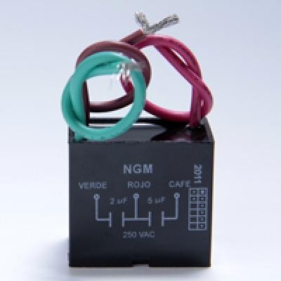 CAPACITOR VENTILADOR TECHO 3 CABLES 2 Y 5 MFD